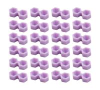 Operitacx 200pcs Plastic Lash Holder Lash Extension Lashing Cup Dual-Hole Cone Shape Prolonging Time Portable for Professional Artists in Studios Services