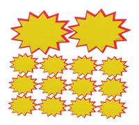 Operitacx 200pcs Price Tags with Burst Design Retail Signs for Garage Markets Fundraisers School Carnivals Eye Catching Pricing Stickers for Shops and Events