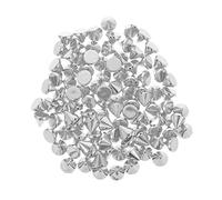 Operitacx 200pcs Silver Cone Spikes Sew-on Rivets in Punk Style, Highly Decorative Plastic Ccb Studs for DIY Crafts and Handcraft Garment Embellishments