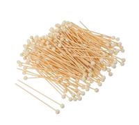 Operitacx 200Pcs Wooden Stir Sticks 6-Inch Ball End Candy Skewers for Marshmallow Sweets and Cocktail Mixing