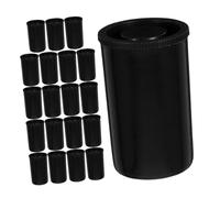Operitacx 20pcs Black Film Canisters with Screw-on Lids, Empty Plastic Film Containers for Photo Storage and Darkroom Use, Lightproof Reel Storage Tubes for Camera Accessories