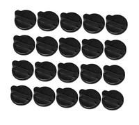 Operitacx 20Pcs Black Gas Stove Control Knobs Replacement for Home Easy Install Stove Knobs Fit for Gas Cookers Lightweight Design Durable Accessory