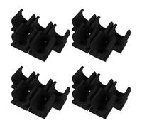 Operitacx 20pcs Black Plastic Toilet Seat Fastener Clips 22mm Commode Chair Tube Clamps for Wheelchair and Raised Toilet Seat Installation and Support
