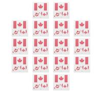Operitacx 20pcs Canada Flag Temporary Tattoos Sweat-resistant Durability and Waterproof Material Featuring Maple Leaves for Fan Zones and Party Celebrations