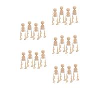 Operitacx 20pcs DIY Unfinished Peg Dolls Educational Toys Painting Craft Desktop Ornament for Boys and Girls Shape Wooden People Decorative Jumbo Unpainted Figures