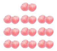 Operitacx 20pcs Mini Artificial Peach Decoration Foam Realistic Simulation Fruit for Wedding Party Home Decor Portable and Resistant to Deformation Cute Creative Desk Ornaments