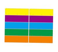 Operitacx 20pcs Mini Binder Dividers Colored Plastic Index Tabs for Personal Planner and Loose-Leaf Notebooks Tear-Resistant File Separators with Bookmark Ruler for Office and Study Use