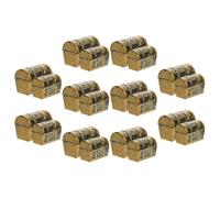 Operitacx 20pcs Mini Pirate Treasure Chest Box for Party Favors and Tabletop Arrangements, Lightweight Plastic with Realistic Vintage Design, Resistant to Fading and Wear, for Bookshelves