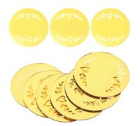 Operitacx 20pcs Mother's Day Cake Decoration Set Acrylic Party Cake Ornaments with Golden Charming Cupcake Toppers for Bakery Shop and Celebration Occasions