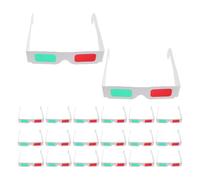 Operitacx 20pcs Paper Cardboard 3d Glasses in Red and Green and Sharp Effect, Comfortable Fit, for Comics and 3d