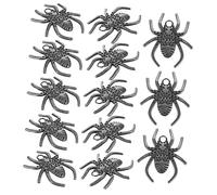 Operitacx 20Pcs Spider Charms for Halloween Decorations Creepy Decor Shower Curtain Hooks for DIY Crafts Home Decor and Halloween Party Favors