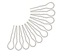 Operitacx 20pcs U-shaped Wave Hair Pins for Thick Hair, Large Flattened Metal Bobby Pins with Stable Build and Secure Placement, for Business and Daily Styling, Coffee Colour