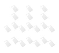 Operitacx 20pcs White Parking Permit Hang Tag Holder for Rear View Mirror | PVC Plastic, Blank Writable Surface, Tear-resistant Reusable Tag, for Visitor Passes and Employee Vehicles