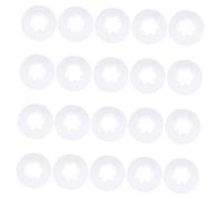 Operitacx 20pcs White Plastic Decorative Pipe Covers for Wall Radiator and Faucet Pipe Concealers for Kitchen and Bathroom to Beautify and Block Unsightly Openings