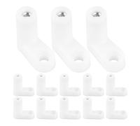 Operitacx 20pcs White Plastic L Shape PCB Standoffs Mounting Feet with Screws for Circuit Board Support, Versatile Use Providing Stability and Support for Shelf Corner Bracket Applications