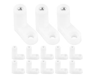 Operitacx 20pcs White Plastic L Shape PCB Standoffs Mounting Feet with Screws for Circuit Board Support, Versatile Use Providing Stability and Support for Shelf Corner Bracket Applications