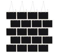Operitacx 20pcs Wooden Hanging Chalkboard Sign Double-Sided with Smooth Matte Surface and Rounded Edges 16x12cm Vintage Style Blackboard for Wedding and Event Seating Arrangements