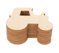 Operitacx 20pcs Wooden Tractor Cutouts DIY Graffiti Craft Chips for Smooth Surface Wood Slices for Wall Hanging Pendants and Vintage Tractor Themed Decorations