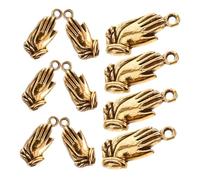 Operitacx 20pcs Zinc Alloy Prayer Hands Charms for Jewelry Making Lightweight Pendant Ornaments for DIY Bracelets and Necklaces Symbol of Blessing for Thoughtful