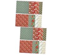 Operitacx 20sheets Christmas Fabric Bundle DIY Crafts Quilting Decorative Sheets Cotton Quilting Fabric Panels