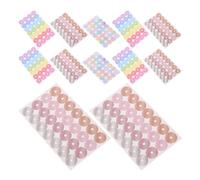 Operitacx 24 Sheets Hole Punch Reinforcement Stickers Set - Metal and Iridescent Self-Adhesive Circles for Loose-Leaf Paper Hole Protection in Office and School Use