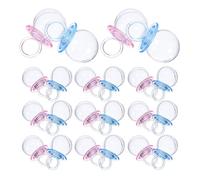 Operitacx 24pcs Mini Pacifier Candy Boxes Lightweight Plastic Treat Containers Fillable Shower Candy Boxes for Dessert Table Favors and Birthday Celebrations