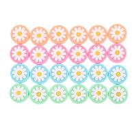 Operitacx 24pcs Silicone Flower Thumb Grips Controller Accessories Replacement Joystick Caps Compatible Controller for Gaming Use