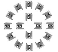 Operitacx 24pcs U-Shaped Plastic Tube Clamps Toilet Seat Riser Clamp Easy Installation Secure Attachment Simple Elegant Design for Wheelchair Commode Chair Use by Elderly and Special Needs