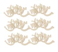 Operitacx 24pcs Unfinished Horseshoe Wood Cutout DIY Craft Slices for Painting and Hanging Decoration Double-Sided Graffiti Wooden for Home School Party Art Projects