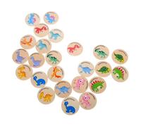 Operitacx 24pcs Wooden Dinosaur Memory Matching Game Learning for Preschoolers Educational Dinosaur Cognition Concentration Skill Development Board Game for Boys