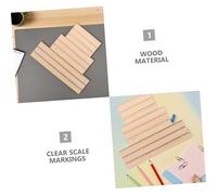 Operitacx 24Pcs Wooden Ruler Set with Clear Precision Markings Wood Measuring Tools for School Classroom Office Teachers Students