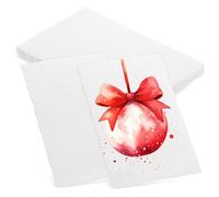Operitacx 25 Sheets Thick Cold Pressed Watercolor Paper with Rough Deckle Edge Textured Surface for Enhanced Paint Adhesion Durable Art Paper for Beginners Artists Classrooms and Studios