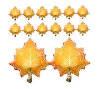 Operitacx 25pcs Fall Balloons with Seasonal Maple Leaf Design Thanksgiving Day Decorations for Indoor and Outdoor Autumn Harvest Festival Parties Cozy Orange Foil Balloons for Family