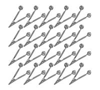 Operitacx 25pcs Iron Fishing Twin Bells Clip Bite Alarm for Rod, Silver | High Sensitivity Signal, Loud Alert Tone, Easy Install with Secure Grip, for Lakes and Night Fishing