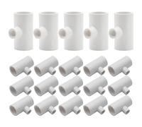 Operitacx 25pcs Poultry Water Line Fitting, Chicken Drinker Pipe Tee Connector, 1/2" Poultry Pipe Connector, Automatic Drinker Line Accessory for Livestock Farming
