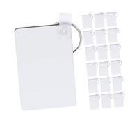 Operitacx 25pcs Rectangle Wood Keychain Blanks Double-Sided Sublimation MDF Blanks with Keyrings for DIY Heat Transfer Crafting Unfinished Wood Key Tags for and Accessories