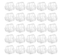 Operitacx 25pcs Tape Dispenser Core: Clear Plastic Packing Roller Shaft for Tape Dispenser, Replacement Spindle Wheel Hub, Refill Axle for Office School 1.5 Inch