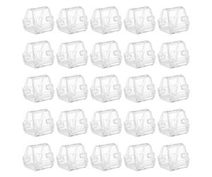 Operitacx 25pcs Tape Dispenser Core: Clear Plastic Packing Roller Shaft for Tape Dispenser, Replacement Spindle Wheel Hub, Refill Axle for Office School 1.5 Inch