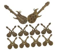 Operitacx 25pcs Vintage Guitar Charms for DIY Jewelry Making Antique Music Beads for Necklaces Earring Crafts Cute Key Charms for Creative Projects Durable Finish with Retro Style