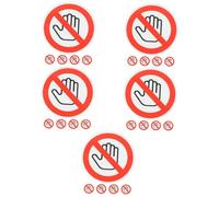 Operitacx 25sheets Trip Sign No Touch Sticker Safety Warning Label Easy to Apply Adhesive Vinyl Wall Sign