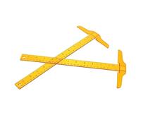 Operitacx 2Pcs 30cm T-Shape Plastic Rulers for Drawing Academic Measuring Tools Inch and Centimeter Calibration Design