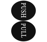 Operitacx 2pcs Acrylic Push Pull Signs for Glass Doors with Chinese Character Warning and Directional Indicators, Sleek Modern Design Suitable for Café and Home Business Use