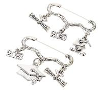 Operitacx 2pcs Bachelor's Cap Brooch Matching 2023 Grad Brooch Pin Brooches Graduation Jewelry 2023 Creative Brooch Pin Lapel 2023 Graduation Brooch Graduation Pin Brooch Silver Alloy