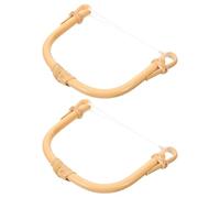 Operitacx 2pcs Bamboo Wicker Teapot Handles Replacement U-Shape Kung Fu Teapot Accessories for Ceramic Pottery Tea Pots Beige Natural Heat-Resistant Grip