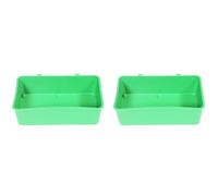 Operitacx 2pcs Bird Bathing Tub for Pet Birds Plastic Bath and Feeder with Creative Shape and Different Suitable for Cage Accessories