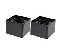 Operitacx 2pcs Black Abs Microphone Logo Flag Boxes for Outdoor Interview, Compact and Easy Disassembly Mic Station Logos, Sturdy Square Structure for Professional Interviewers