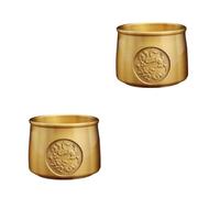 Operitacx 2pcs Brass Feng Shui Ornament Chinese Fortune Money Bowl for Home