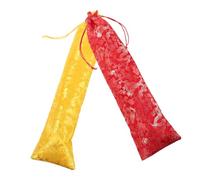 Operitacx 2pcs Brocade Chinese Scroll Bags for Storing Ancient Paintings and Wedding Rolls Thick Fabric Large Tassels for Traditional Artwork