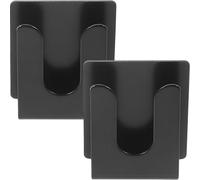 Operitacx 2pcs Car Microphone Holder Metal Mount Clips for Two-way Radio, Adhesive Microphone Hook for Vehicle Use, Car Radio Mic Fixing Bracket Accessories