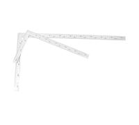 Operitacx 2pcs Carpenter Metal Square Ruler Stainless Steel Right Angle Measuring Tool for Woodworking Framing Drafting and DIY Handmade Projects